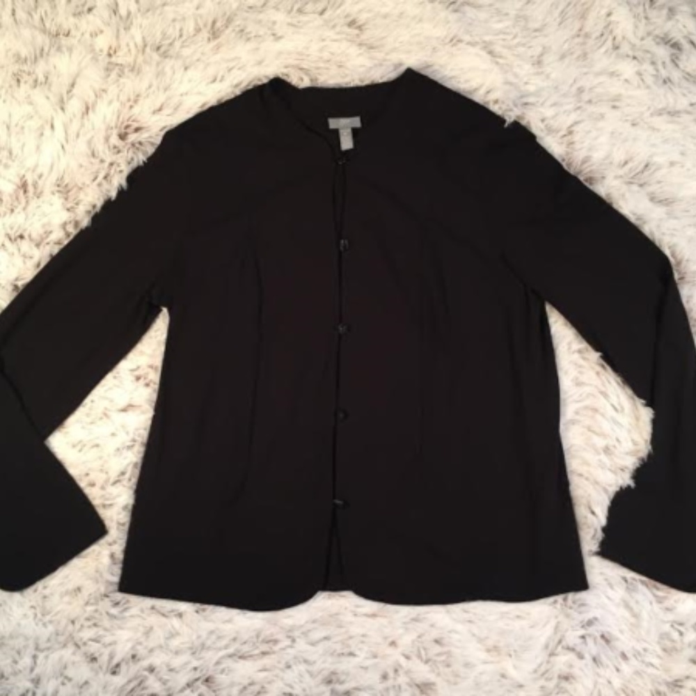 J. JILL Button Up Cardigan Black Medium